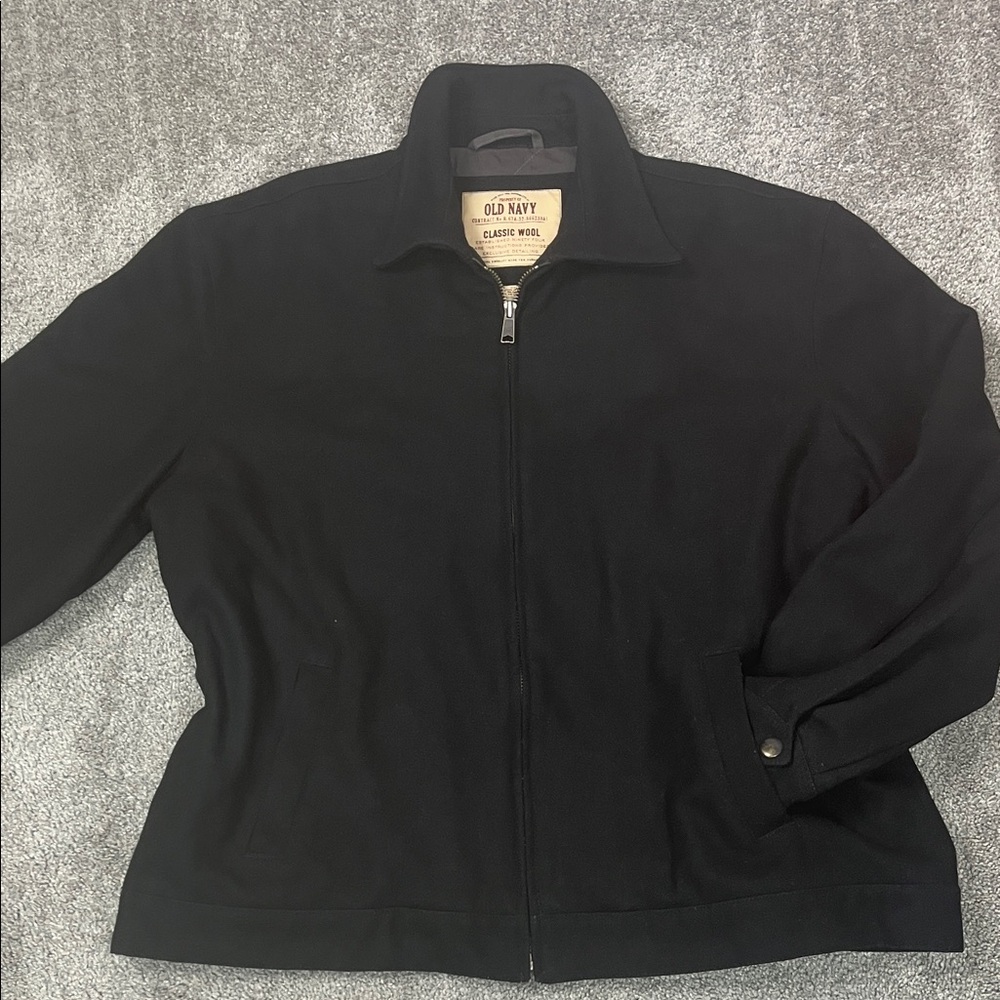 Old Navy Classic Wool Coat Black Size XXL